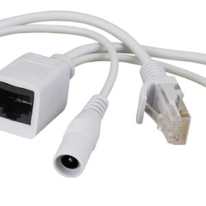 PULSAR σετ μετατροπείς PoE τύπου RJ45 και 2.1/5.5 P-POE1, λευκό
