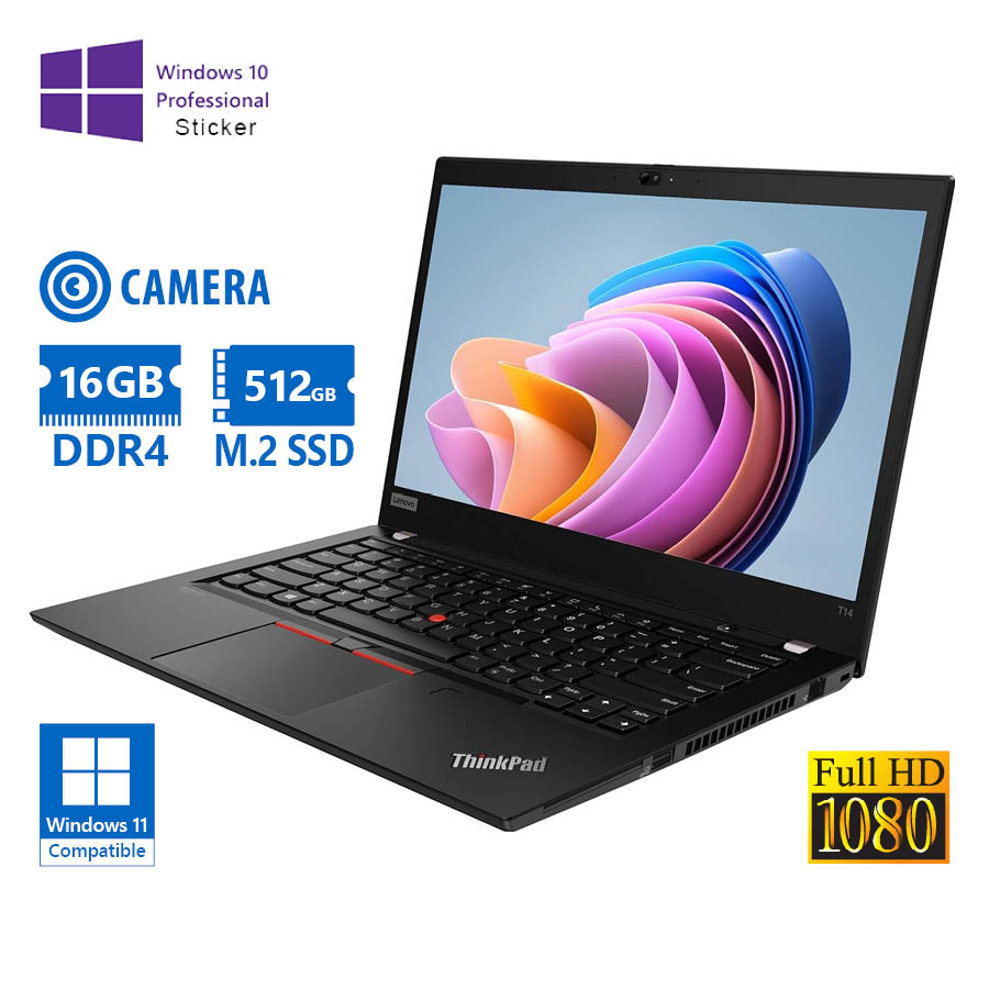 Lenovo ThinkPad T14s Gen 1 i7-10510U/14”FHD/16GB DDR4/512GB M.2 SSD/No ODD/Camera/10P Grade A Refurb