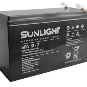 SUNLIGHT BATTERY 12V 7AH (6.3 FASTON)