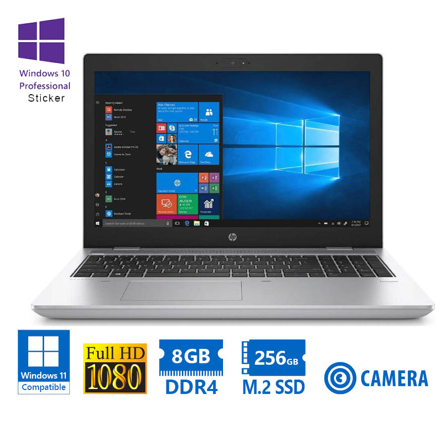 HP (A-) ProBook 650 G4 i5-8350U/15.6”FHD/8GB DDR4/256GB M.2 SSD/No ODD/Camera/10P Grade A- Refurbish