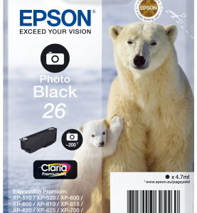 Ink Epson T261140 Photo Black with pigment ink