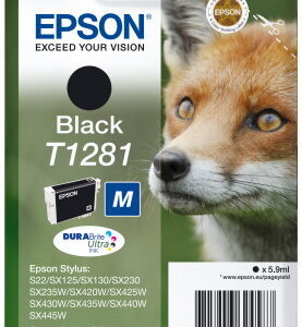 Ink Epson T12814011 Black with pigment ink new series Fox-Size M