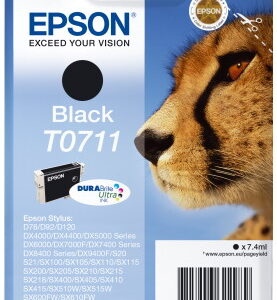 Ink Epson T0711 C13T07114020 Ultra Black - 7,4ml - 245Pgs