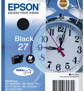 Ink Epson 27 C13T27014010 Black Crtr -350Pgs - 6.2ml